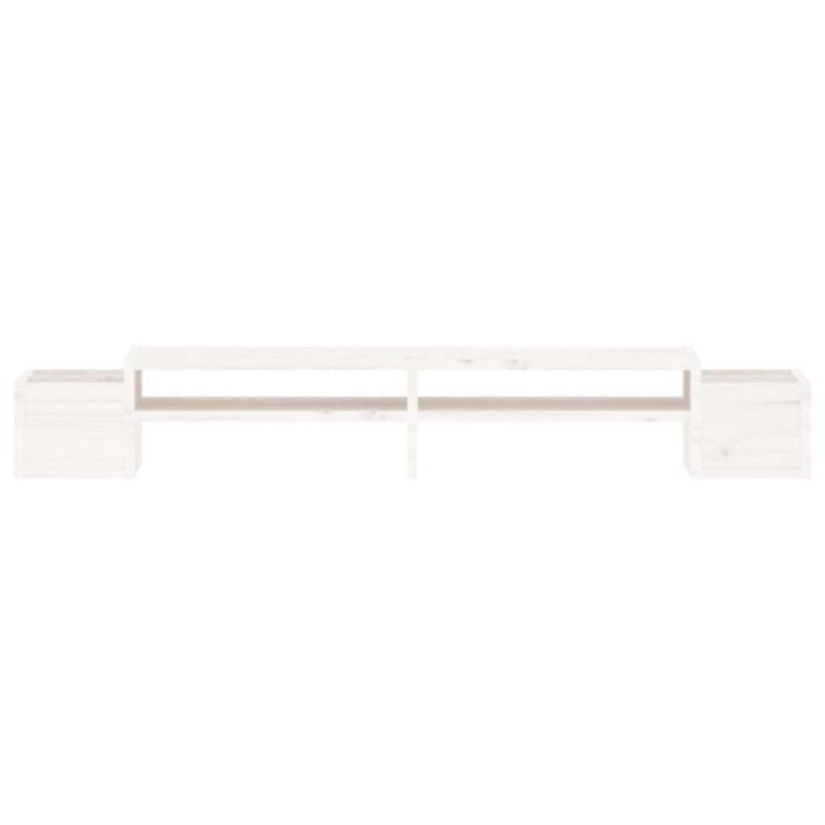 VIDAXL Support de moniteur Blanc 100x27,5x15 cm Bois de pin solide