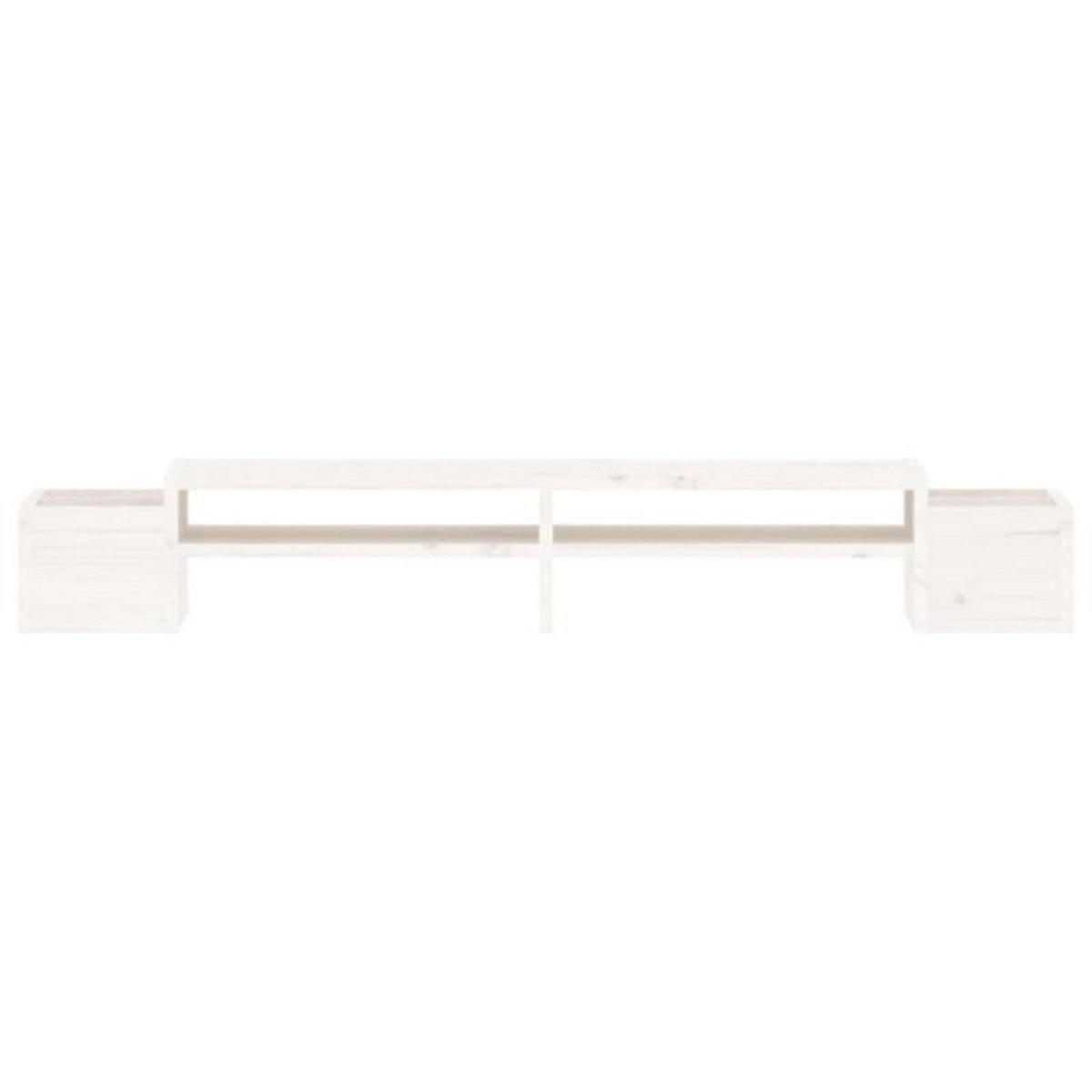 VIDAXL Support de moniteur Blanc 100x27,5x15 cm Bois de pin solide