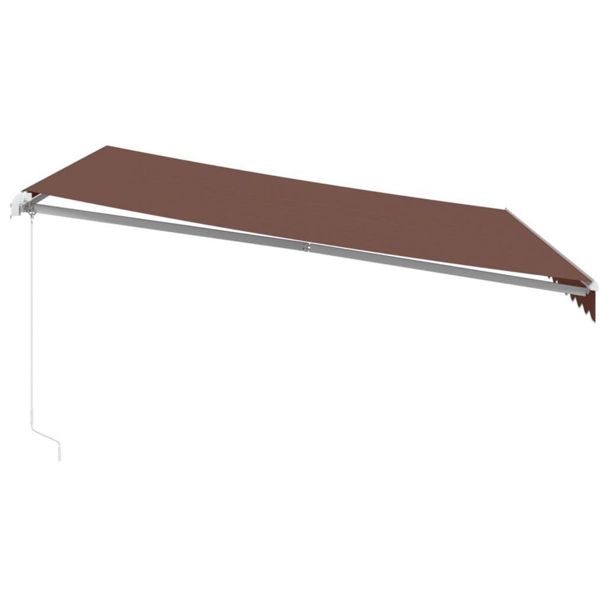 VIDAXL Auvent manuel retractable avec LED marron 400x300 cm