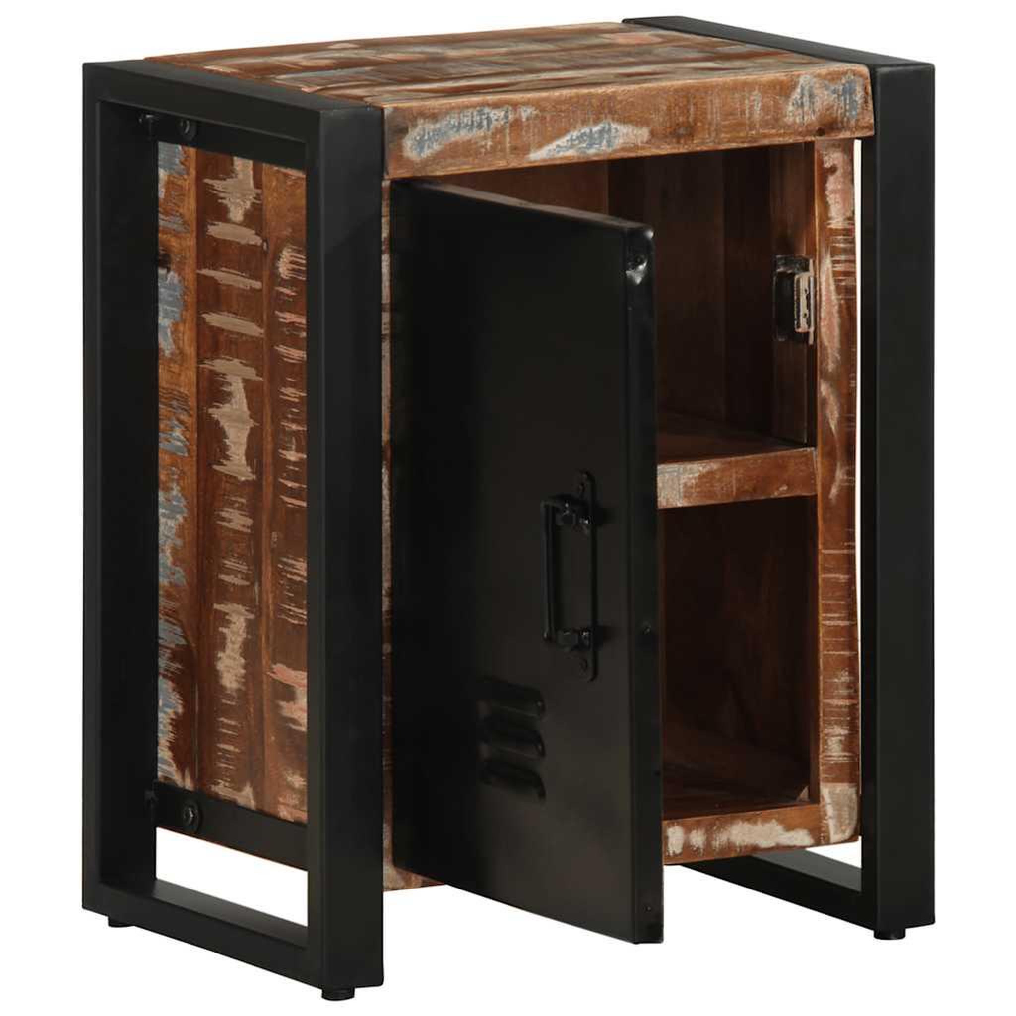 Voir la diapositive 3 : VIDAXL Table de chevet multicolore 40x30x51 cm bois de recuperation