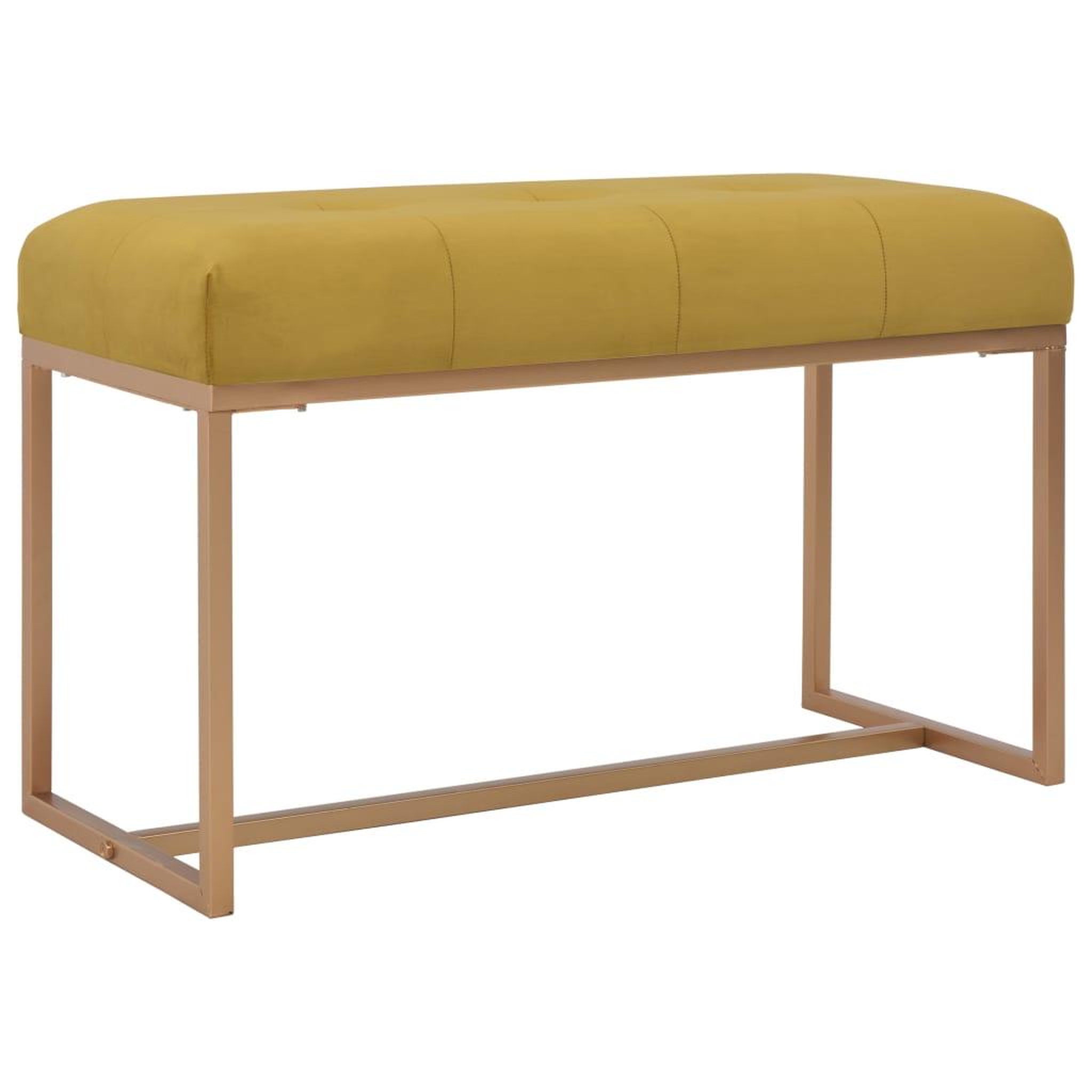 Voir la diapositive 1 : VIDAXL Banc 80 cm Moutarde Velours