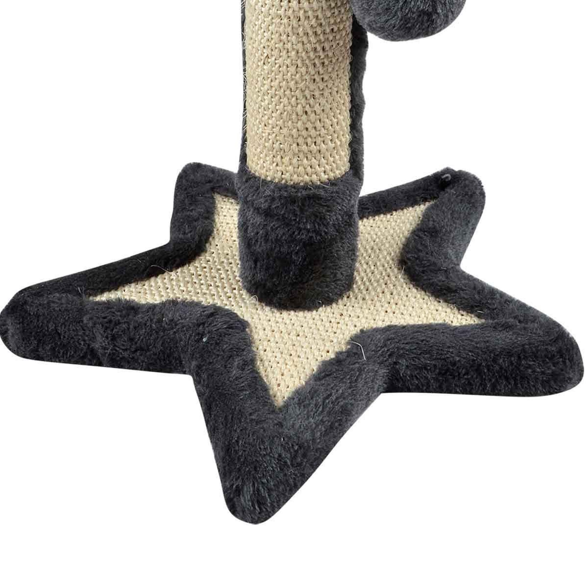 Voir la diapositive 2 : LOVE STORY Arbre à chat avec socle  étoile  33cm anthracite
