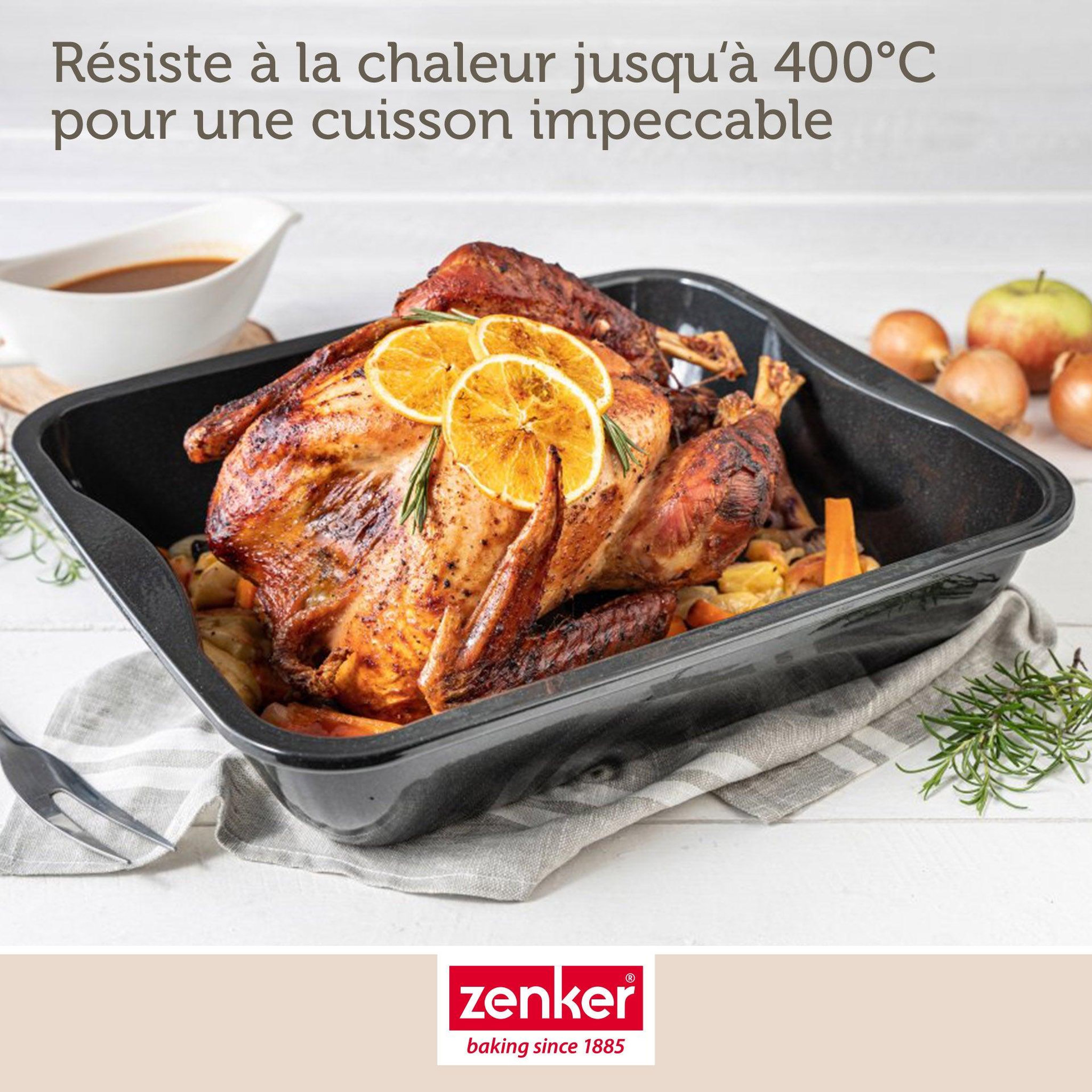 Voir la diapositive 6 : ZENKER Lot de 2 plats à four rectangulaires 40 x 34 cm et 33 x 25 cm zenker special cooking