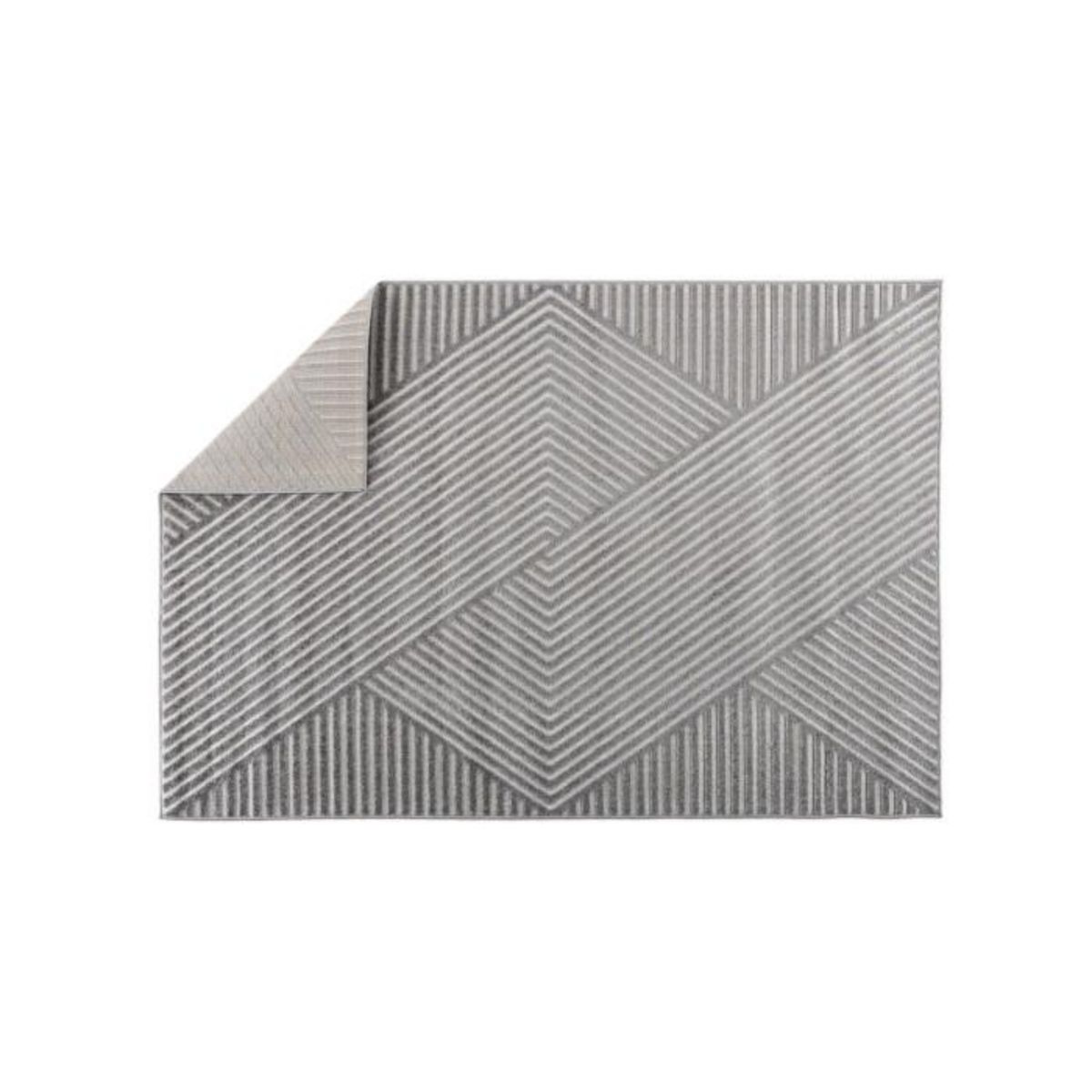 Paris Prix Tapis Déco  Aron Solar  240x340cm Gris