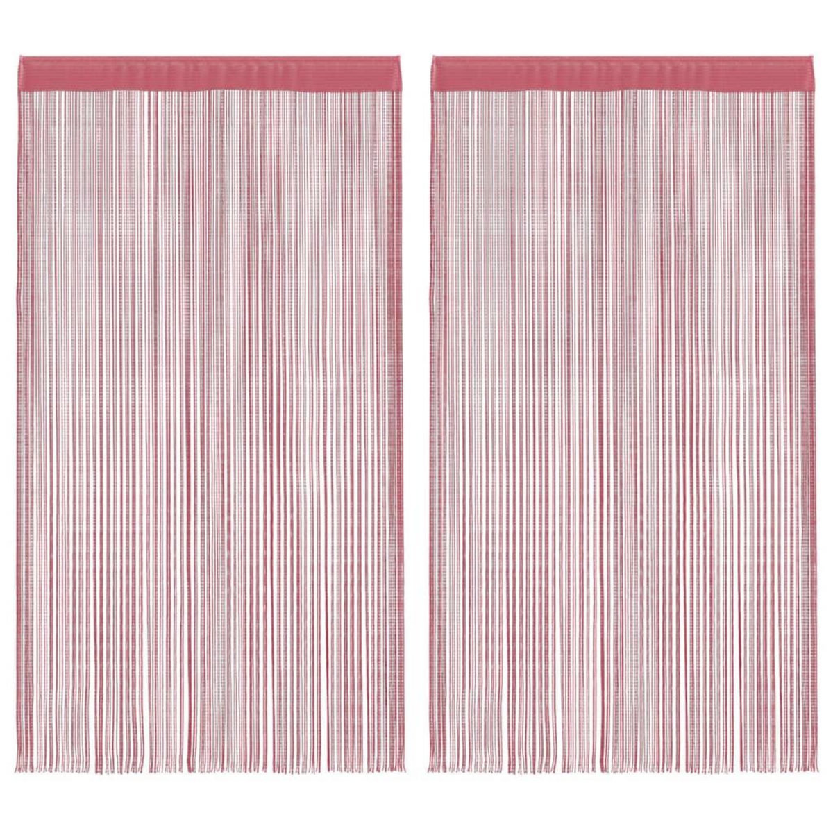 VIDAXL Rideau en fils 2 pcs 140 x 250 cm rose