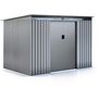 Voir la diapositive 1 : Habitat et Jardin Abri de jardin métal toit plat  Texas  - 4,72 m² - Gris