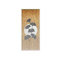 Rideau de porte en bois de bambou verni Naturel Morel 90,110,120 cm