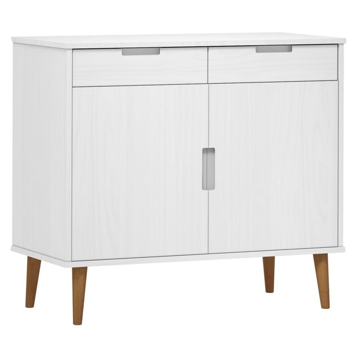 VIDAXL Buffet MOLDE Blanc 90x40x80 cm Bois massif de pin