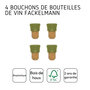 Voir la diapositive 4 : Fackelmann Lot de 4 bouchons en liège Fackelmann Gamme Zéro