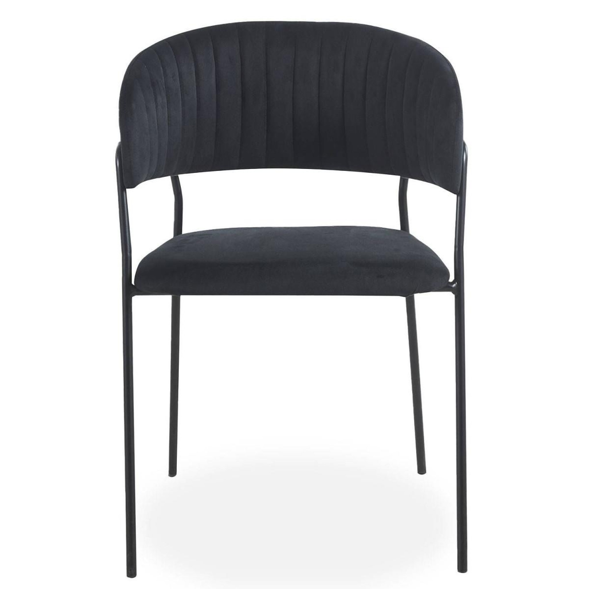 Voir la diapositive 4 : Paris Prix Lot de 4 chaises en velours  batora  79cm noir