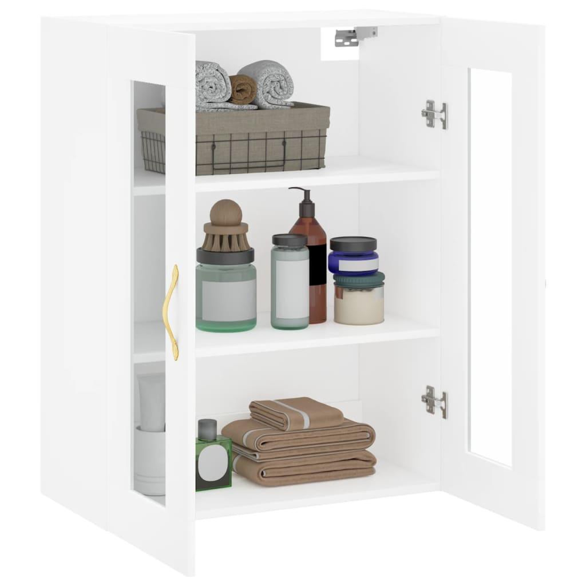 Voir la diapositive 5 : VIDAXL Armoire murale blanc 69,5x34x90 cm