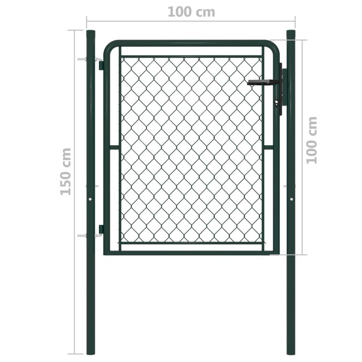 VIDAXL Portillon Acier 100x100 cm Vert
