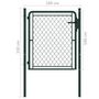Voir la diapositive 4 : VIDAXL Portillon Acier 100x100 cm Vert