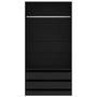 Voir la diapositive 3 : VIDAXL Garde-robe Noir 100x50x200 cm Bois d'ingenierie