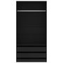 Voir la diapositive 3 : VIDAXL Garde-robe Noir 100x50x200 cm Bois d'ingenierie