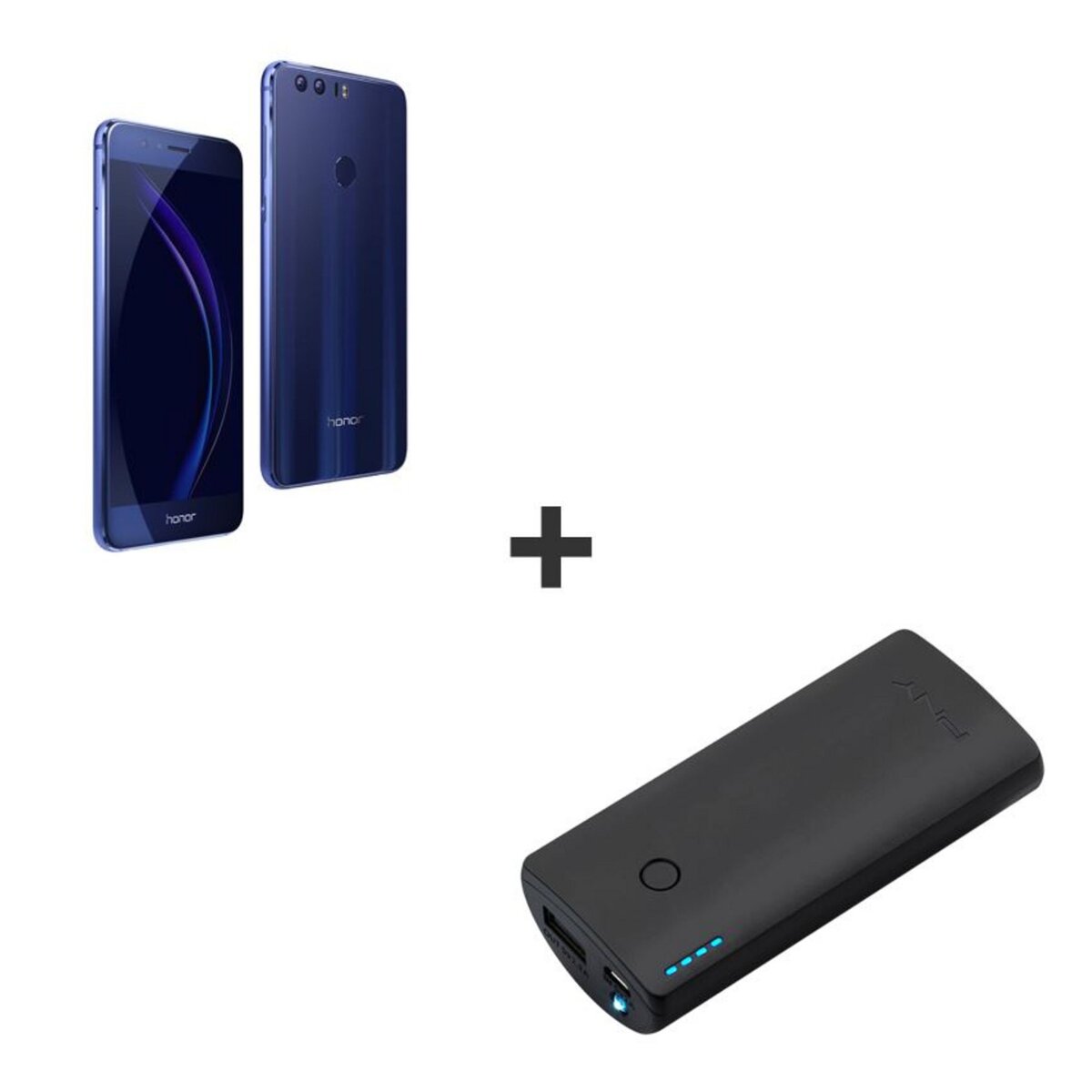 HONOR Pack Smartphone HONOR 8 - Bleu - 32Go & Batterie de Secours PowerPack Curve PNY 5200 mAh