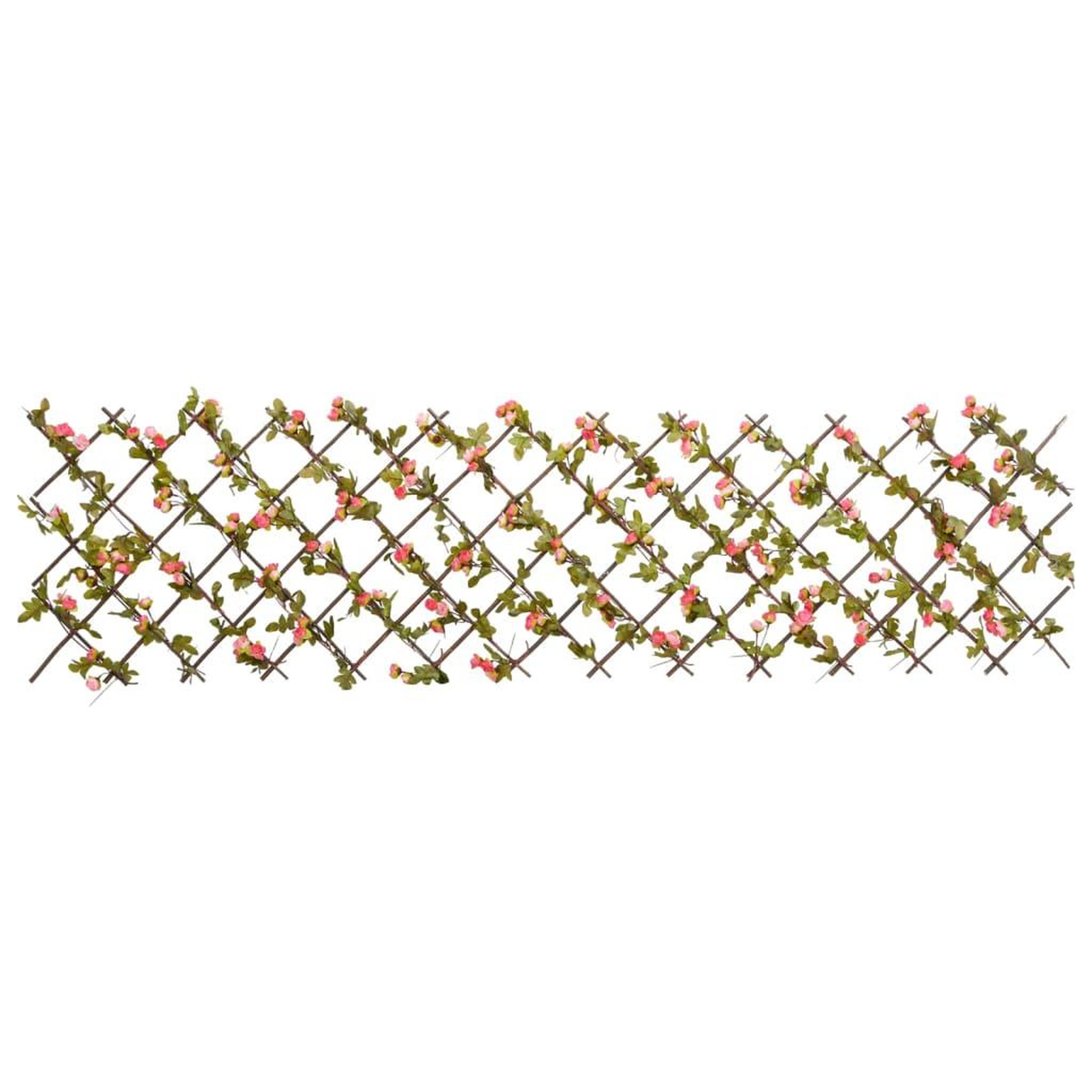 Voir la diapositive 3 : VIDAXL vidaXL Treillis de lierre artificiel extensible rose fonce 180x60 cm