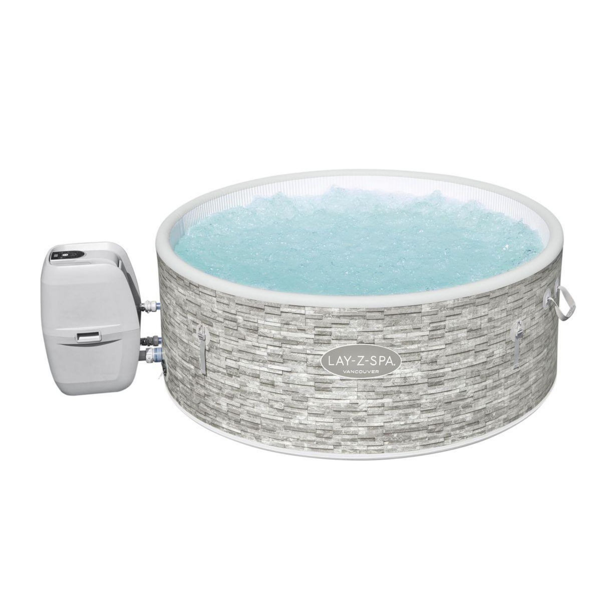 BESTWAY Spa gonflable rond Lay-Z-Spa® Vancouver Airjet Plus&trade; décor pierre