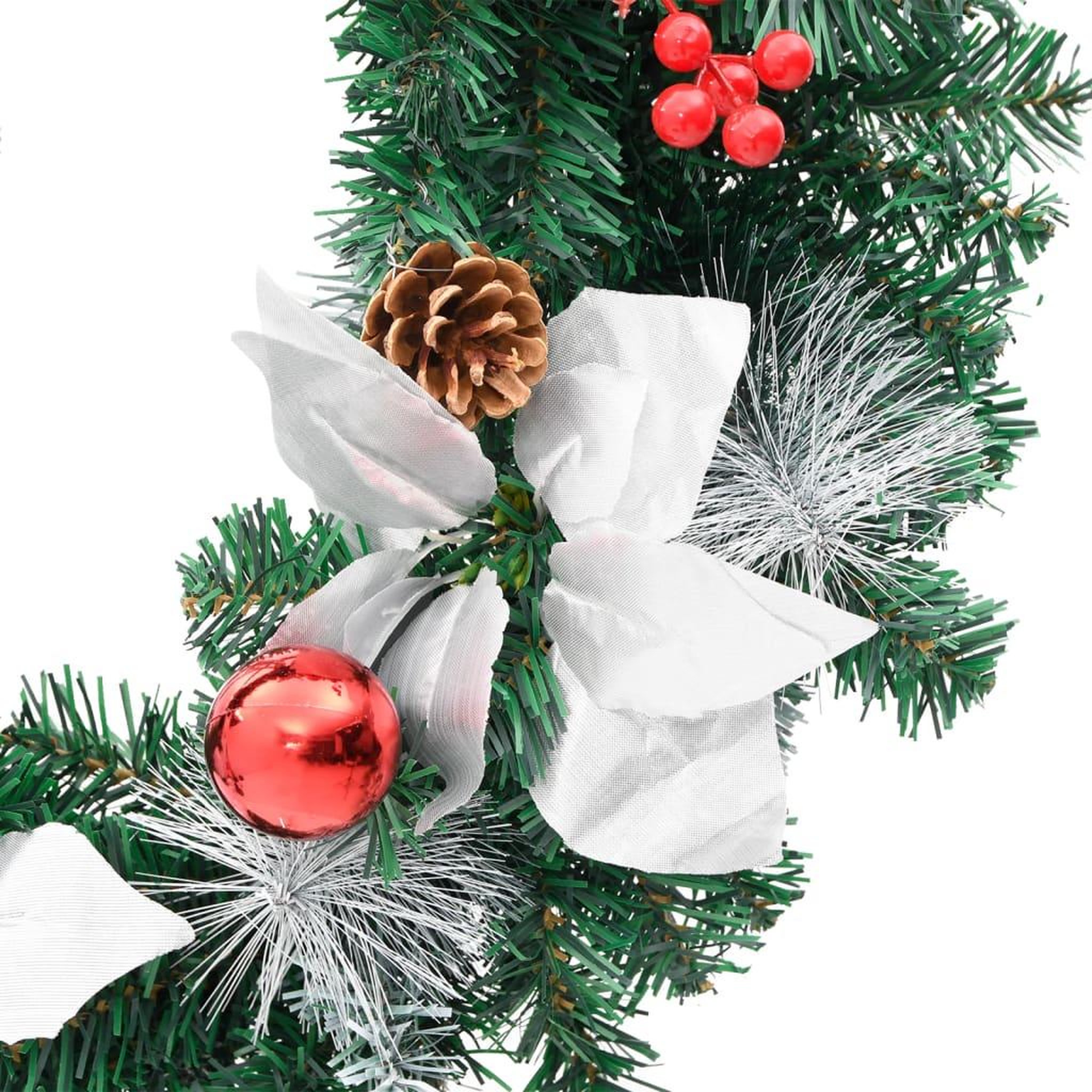 Voir la diapositive 5 : VIDAXL Couronne de Noël avec lumieres LED vert 60 cm PVC