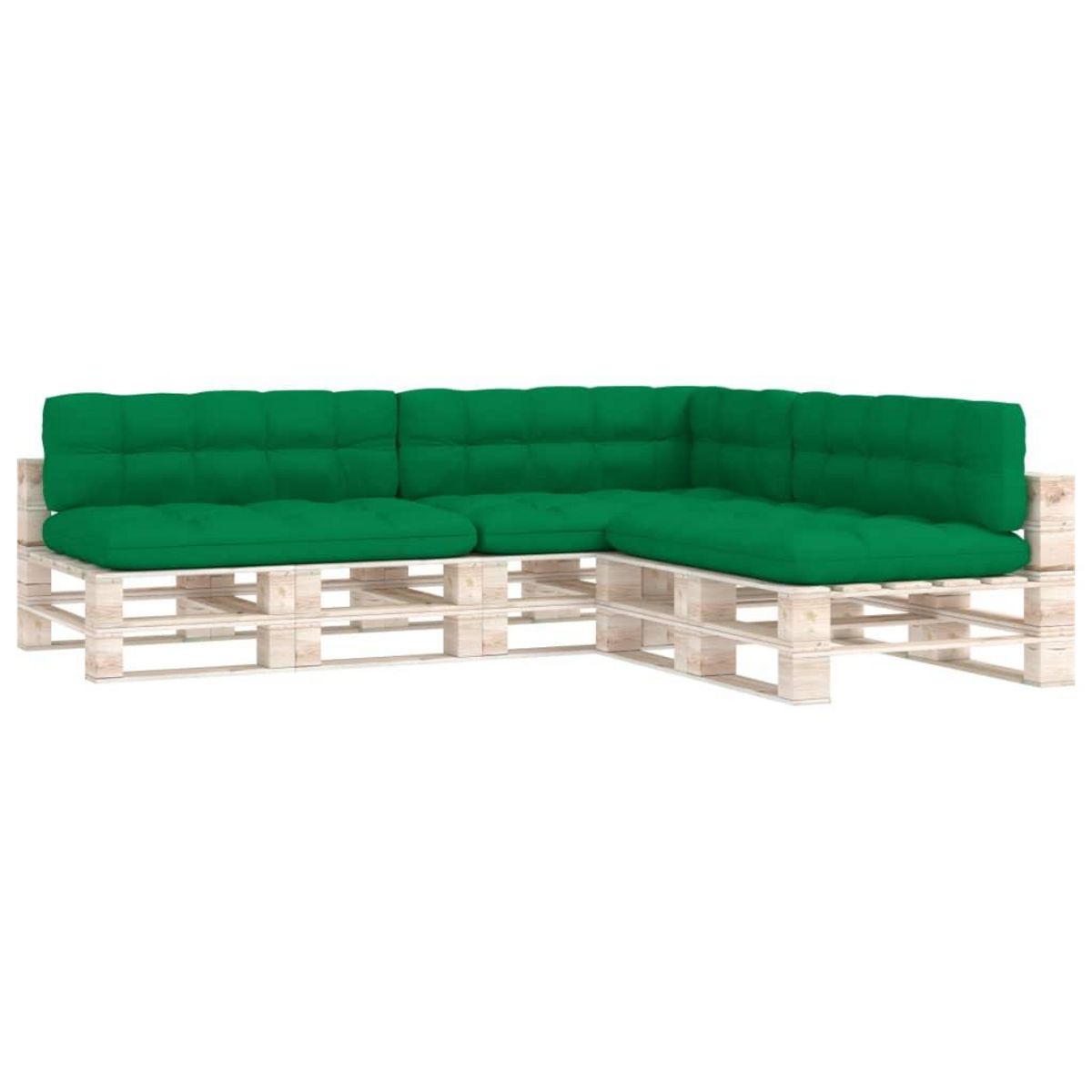 VIDAXL Coussins de canape palette lot de 7 Vert