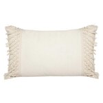 ATMOSPHERA Coussin Déco  Coton Macramé  30x50cm Ivoire