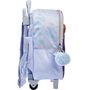 Voir la diapositive 2 : DISNEY Sac maternelle à roulettes 3D bleu La reine des Neiges
