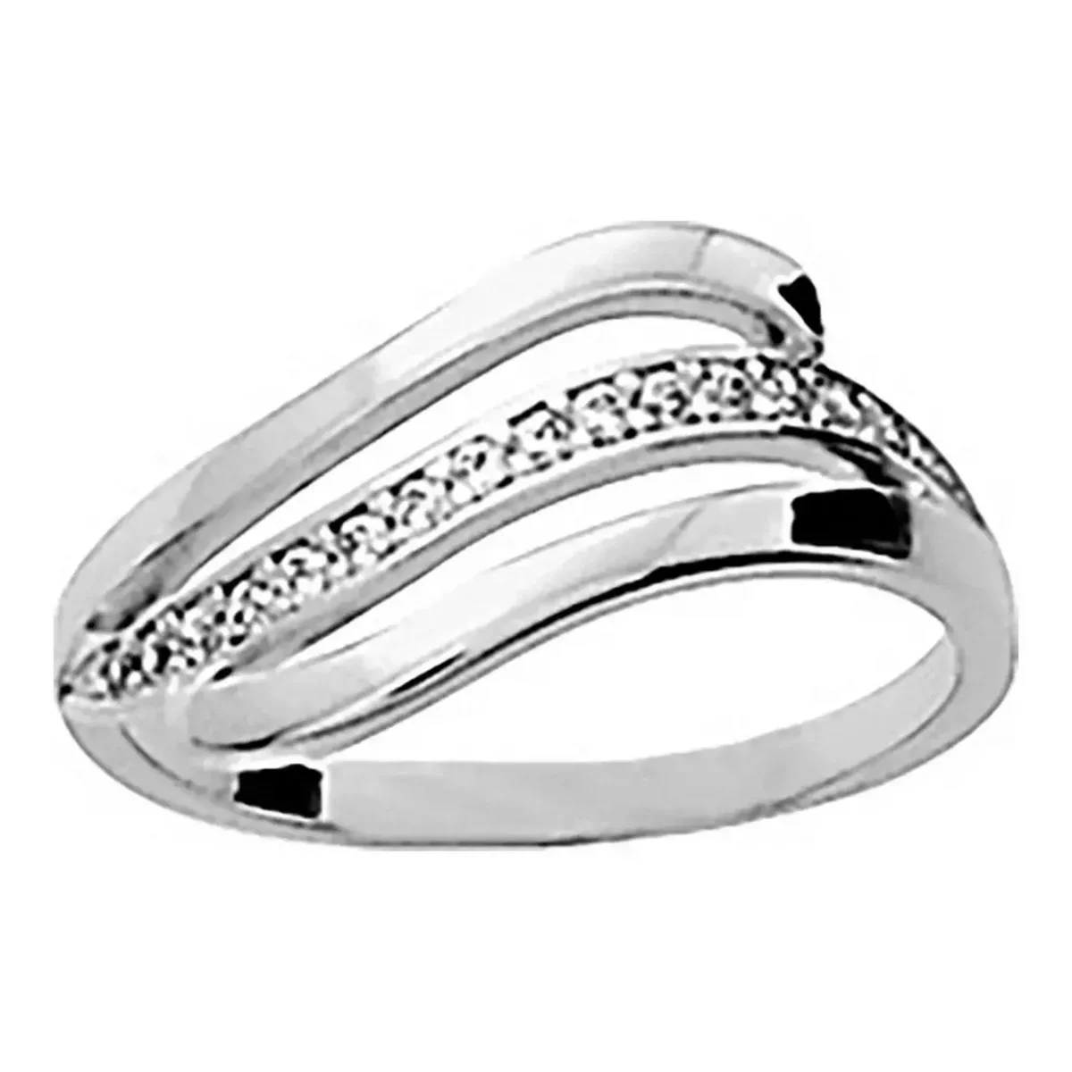 Tousmesbijoux Bague femme Oxyde de zirconium Argent 925 pas