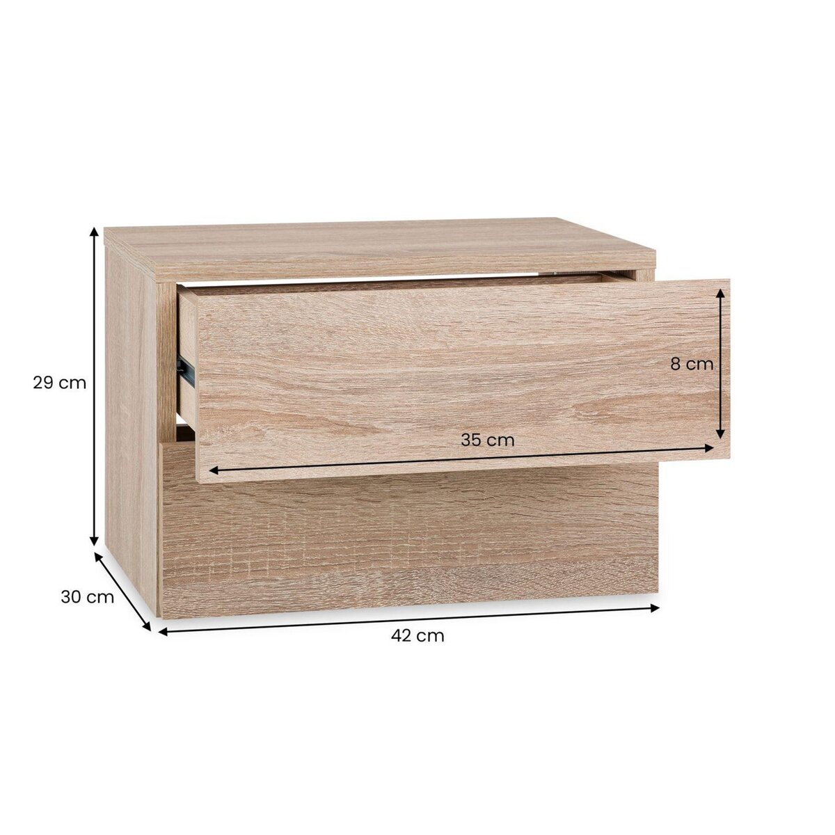 IDIMEX Chevet suspendu FLORENT, en mélaminé