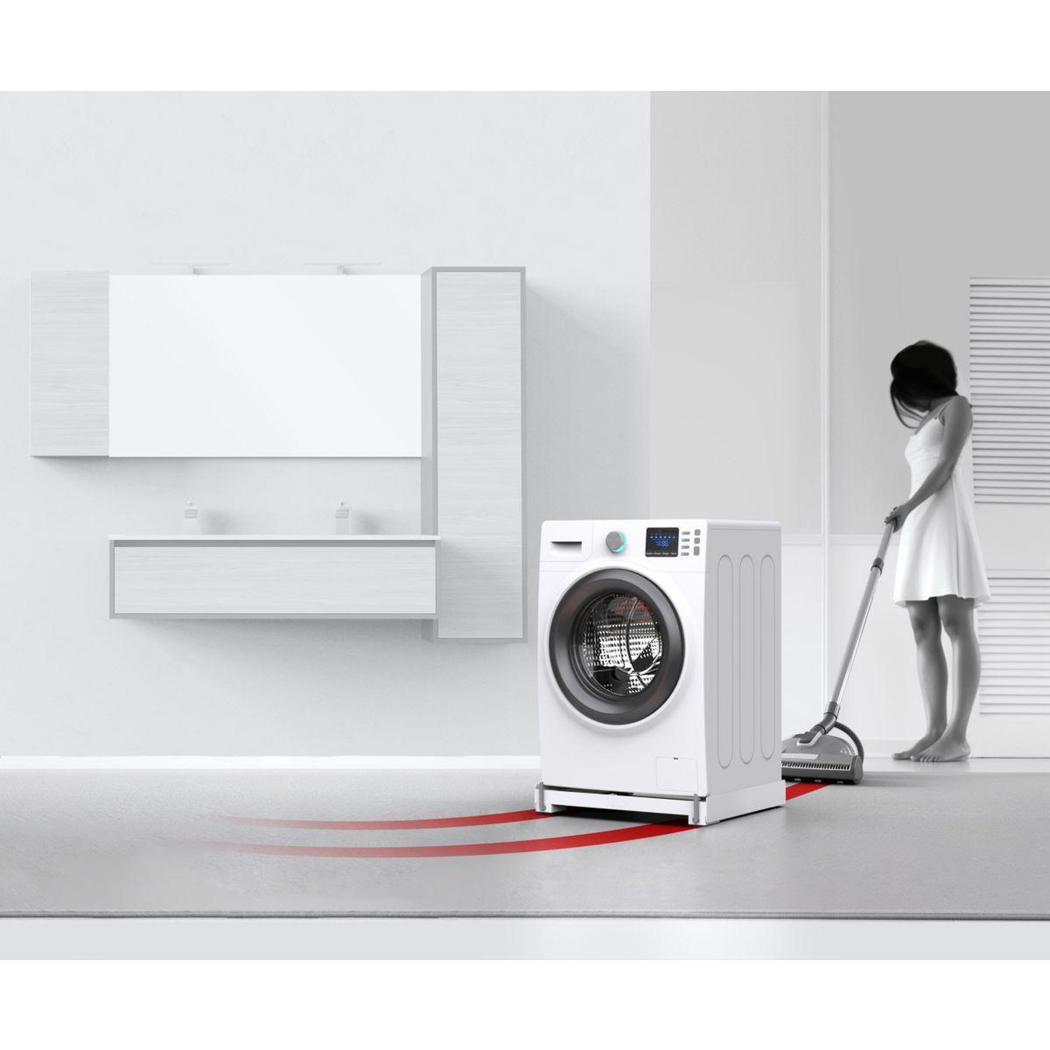 Voir la diapositive 2 : Meliconi Socle mobile anti-vibration pour ll/lv/réf/sl