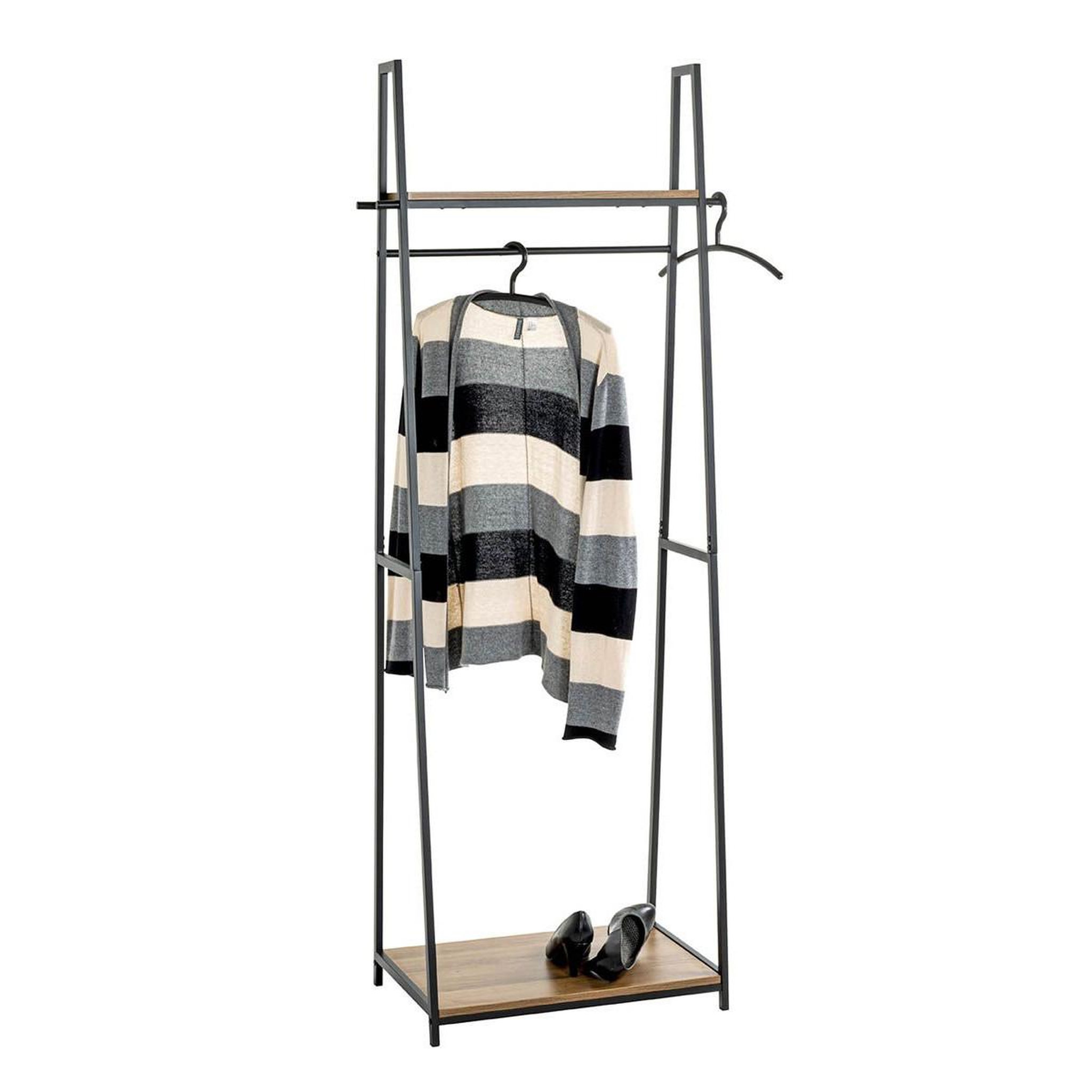 Voir la diapositive 4 : Paris Prix Portant à vêtements design  miranda  166cm chêne foncé & noir