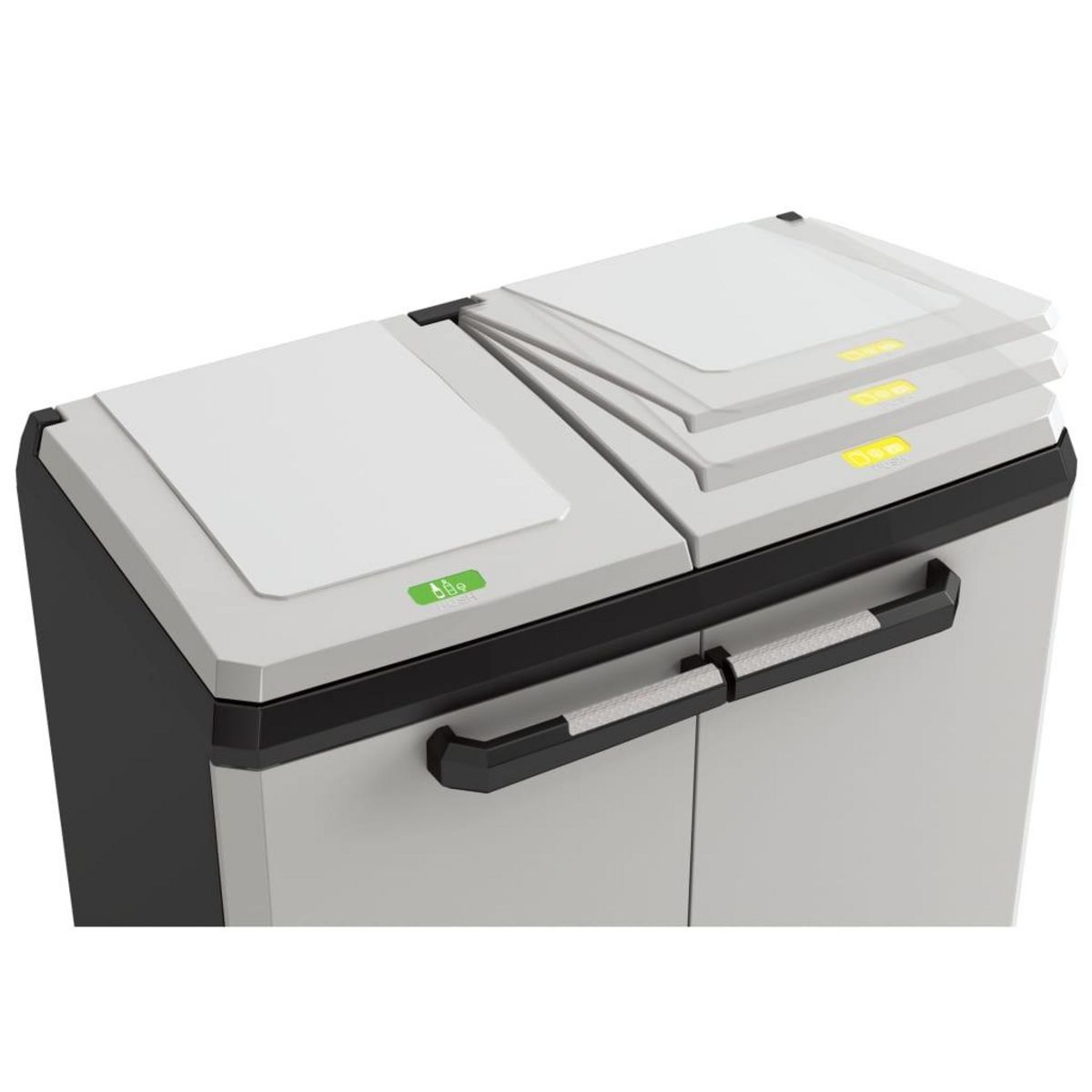 Keter Keter Armoire de recyclage Split Basic Gris et noir 85 cm