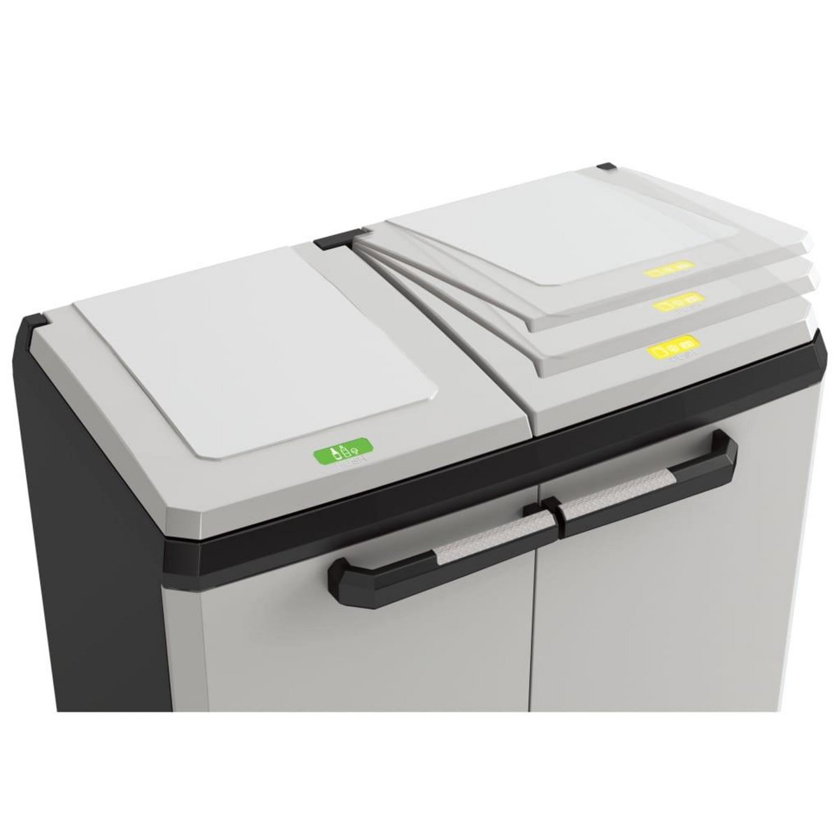 Keter Keter Armoire de recyclage Split Basic Gris et noir 85 cm