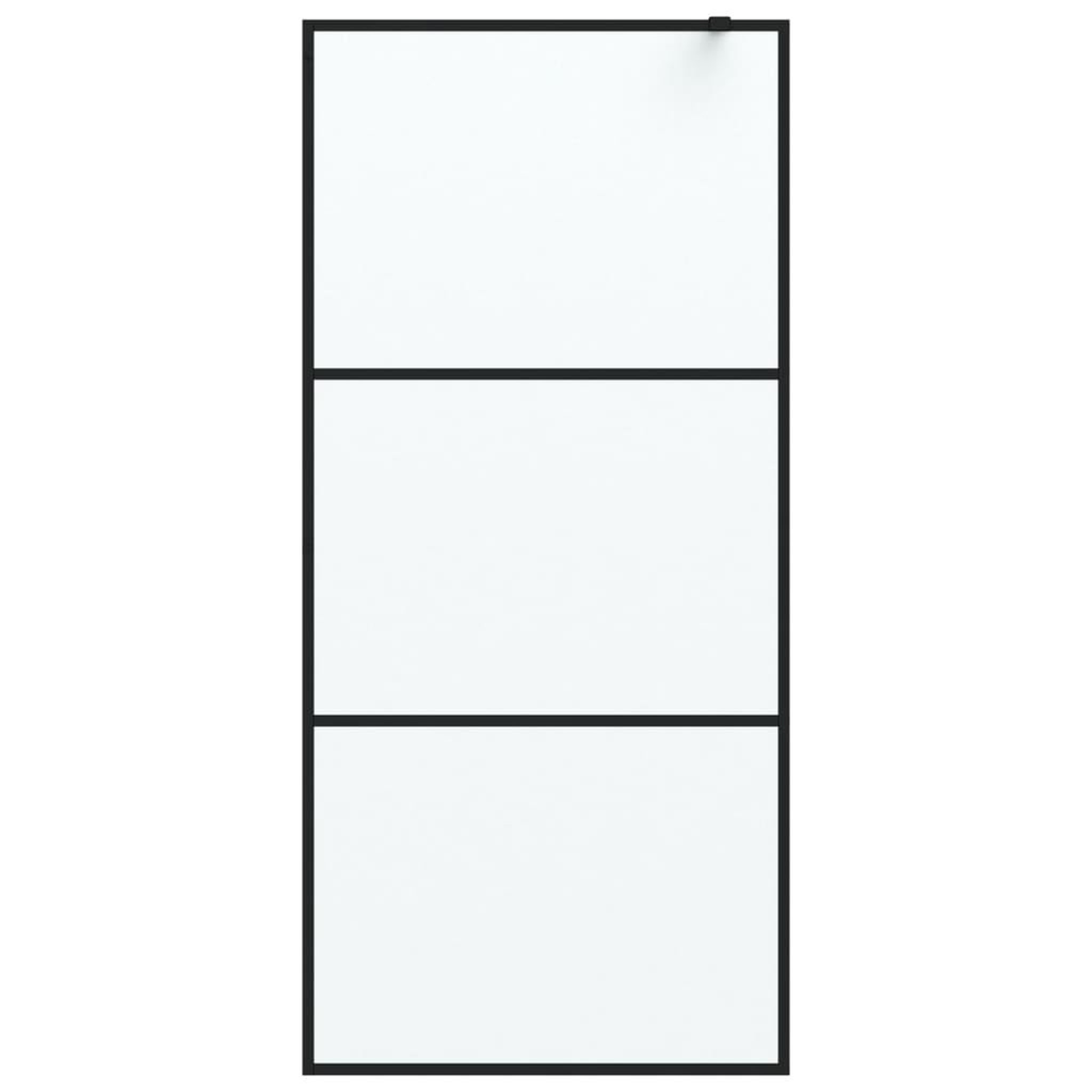 Voir la diapositive 3 : VIDAXL Paroi de douche Noir 90x195 cm Verre ESG depoli