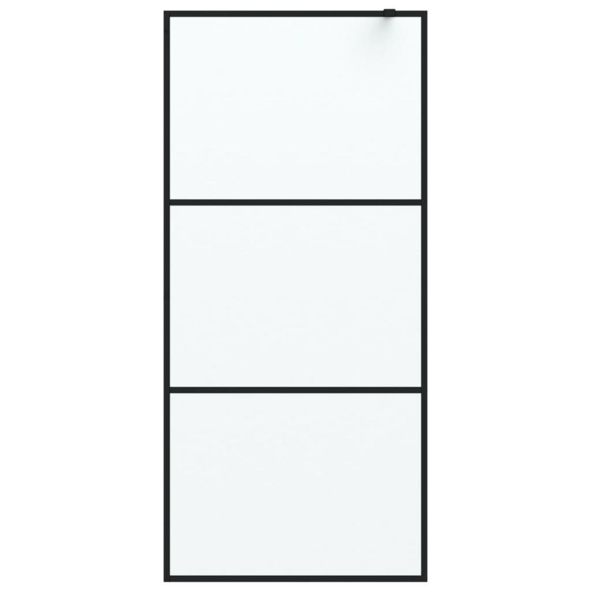 VIDAXL Paroi de douche Noir 90x195 cm Verre ESG depoli