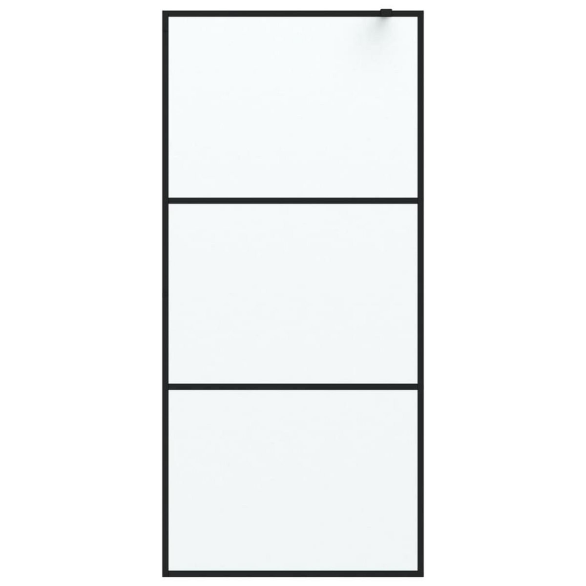 VIDAXL Paroi de douche Noir 90x195 cm Verre ESG depoli