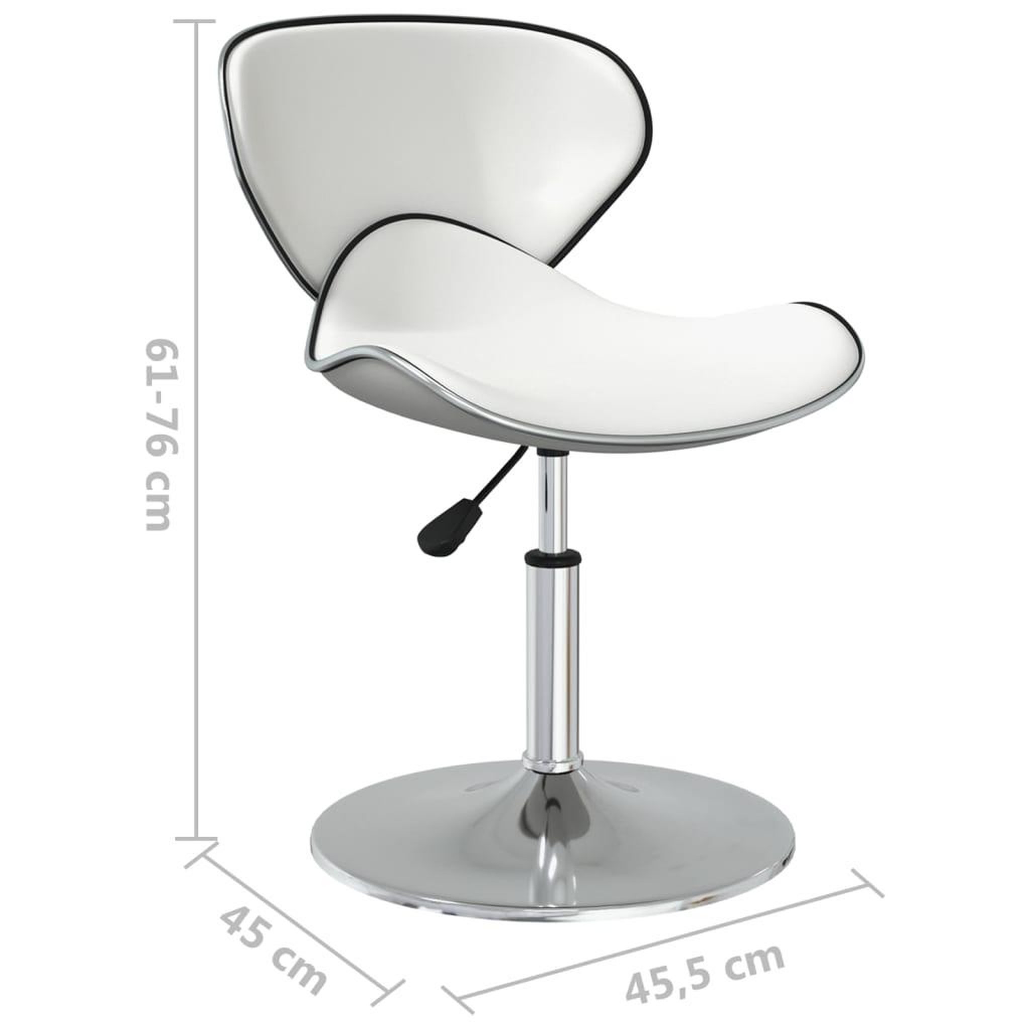 Voir la diapositive 6 : VIDAXL Chaises a manger lot de 4 blanc similicuir