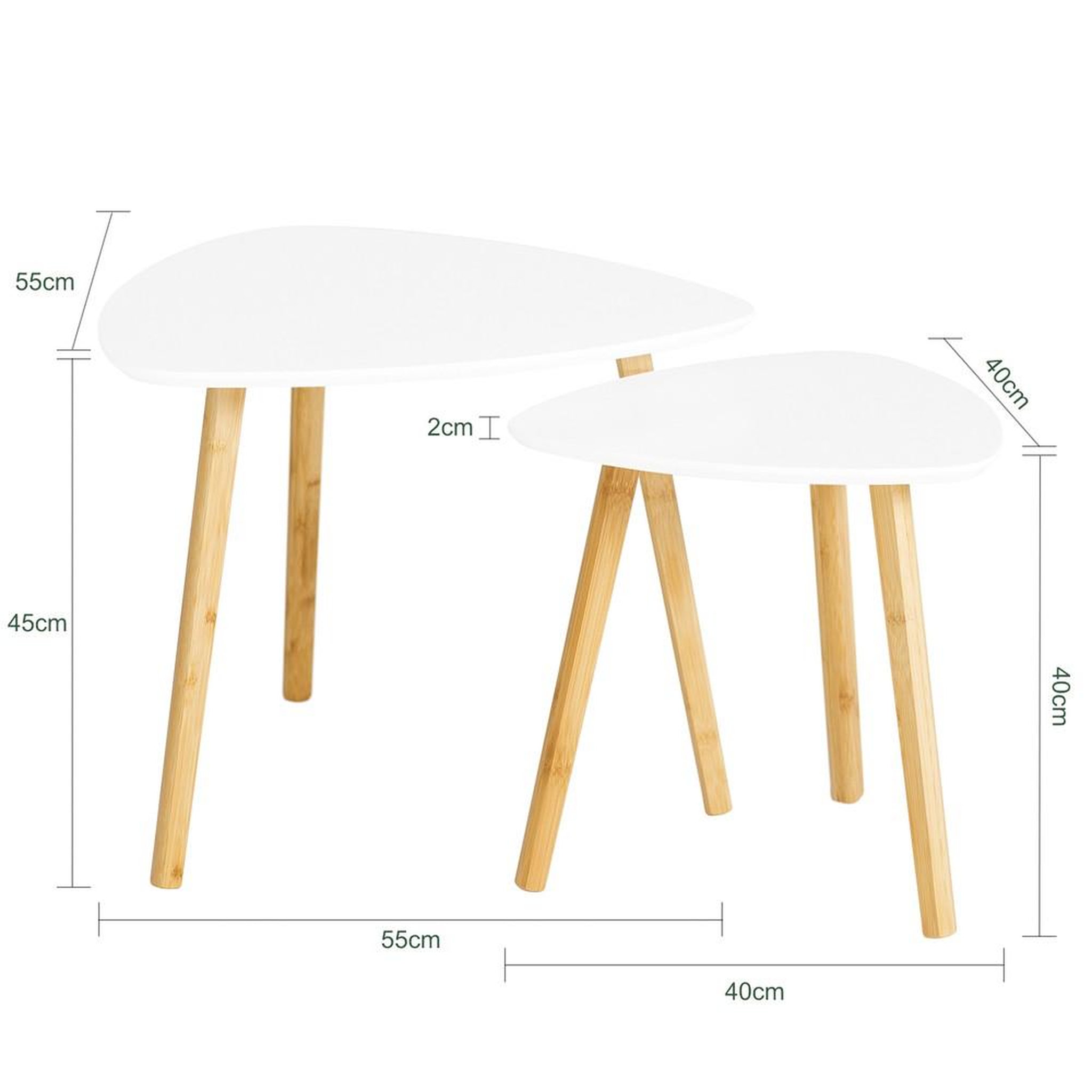 Voir la diapositive 3 : SOBUY SoBuy - Table D'appoint Set de - Nordique - FBT74