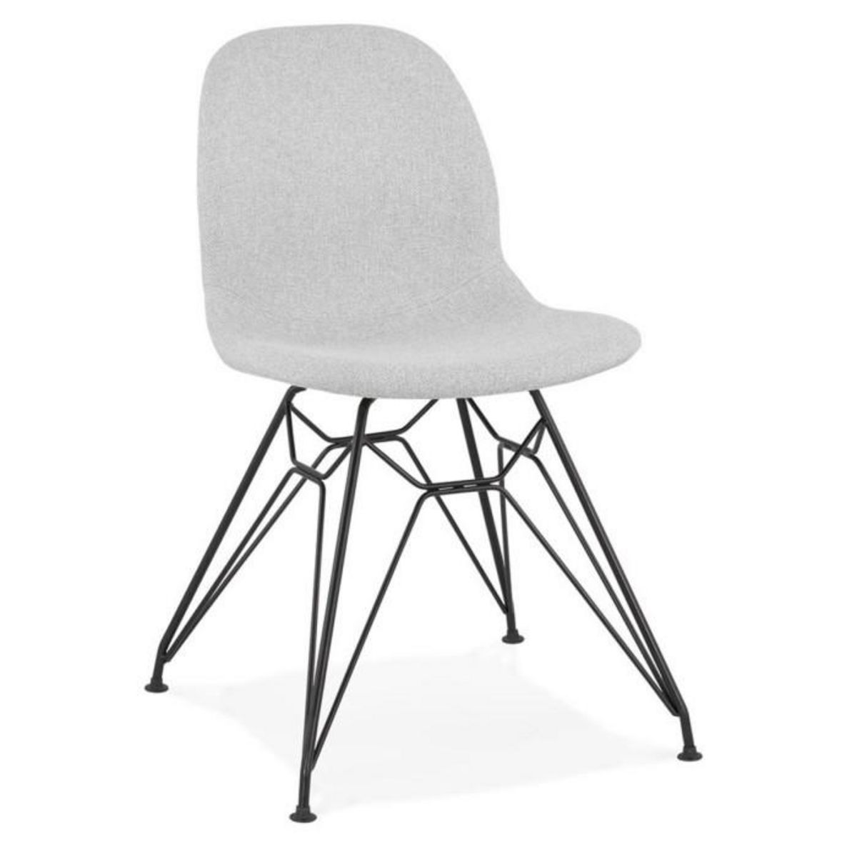 Paris Prix Chaise Design Tissu  Quebec  83cm Gris & Noir