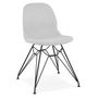 Voir la diapositive 1 : Paris Prix Chaise Design Tissu  Quebec  83cm Gris & Noir