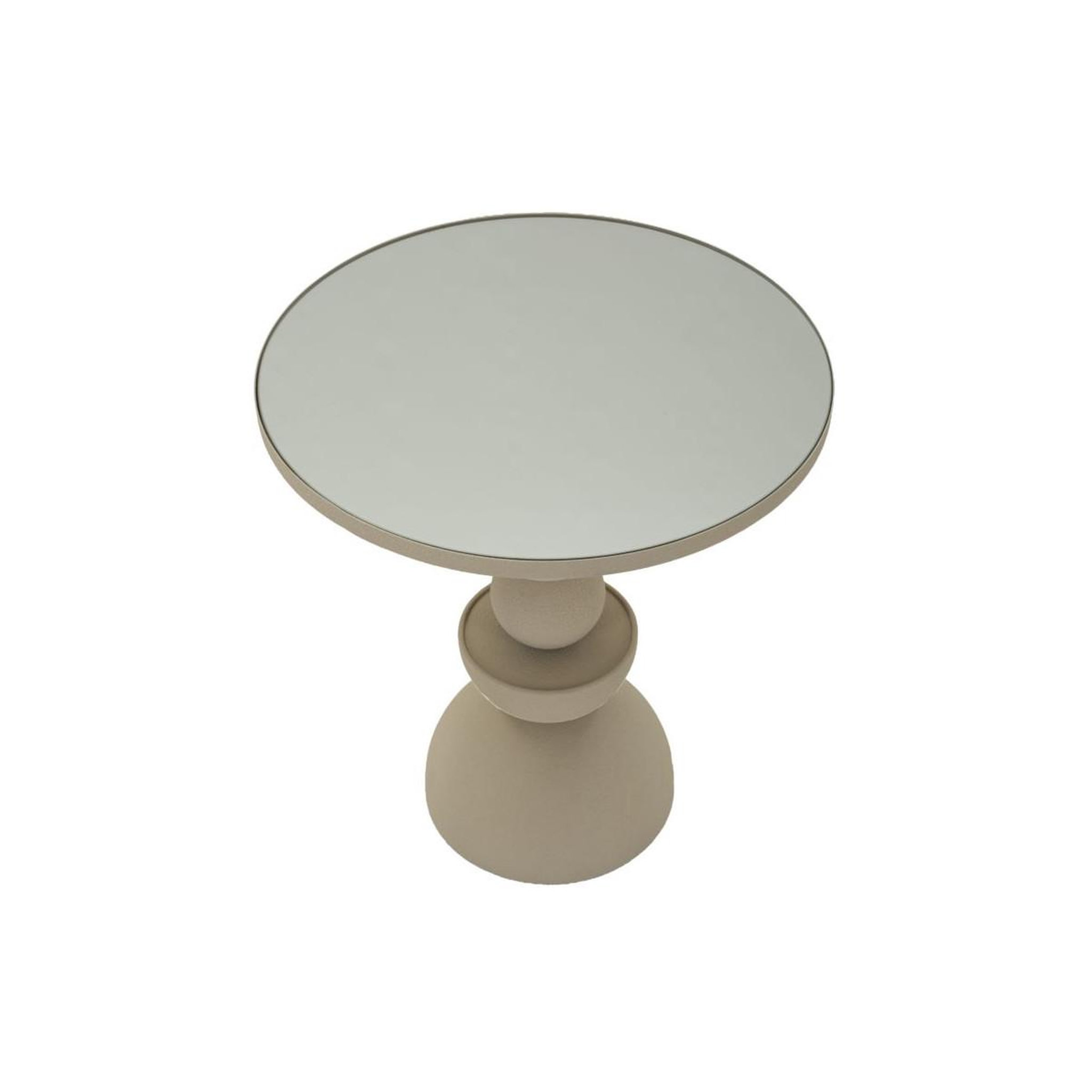 Voir la diapositive 2 : Paris Prix Table d'appoint miroir  dune  49cm crème