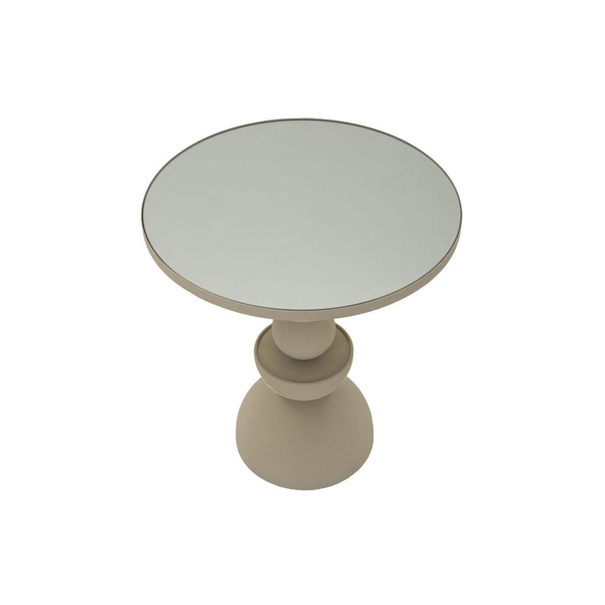 Paris Prix Table d'Appoint Miroir  Dune  49cm Crème