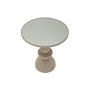 Voir la diapositive 2 : Paris Prix Table d'Appoint Miroir  Dune  49cm Crème