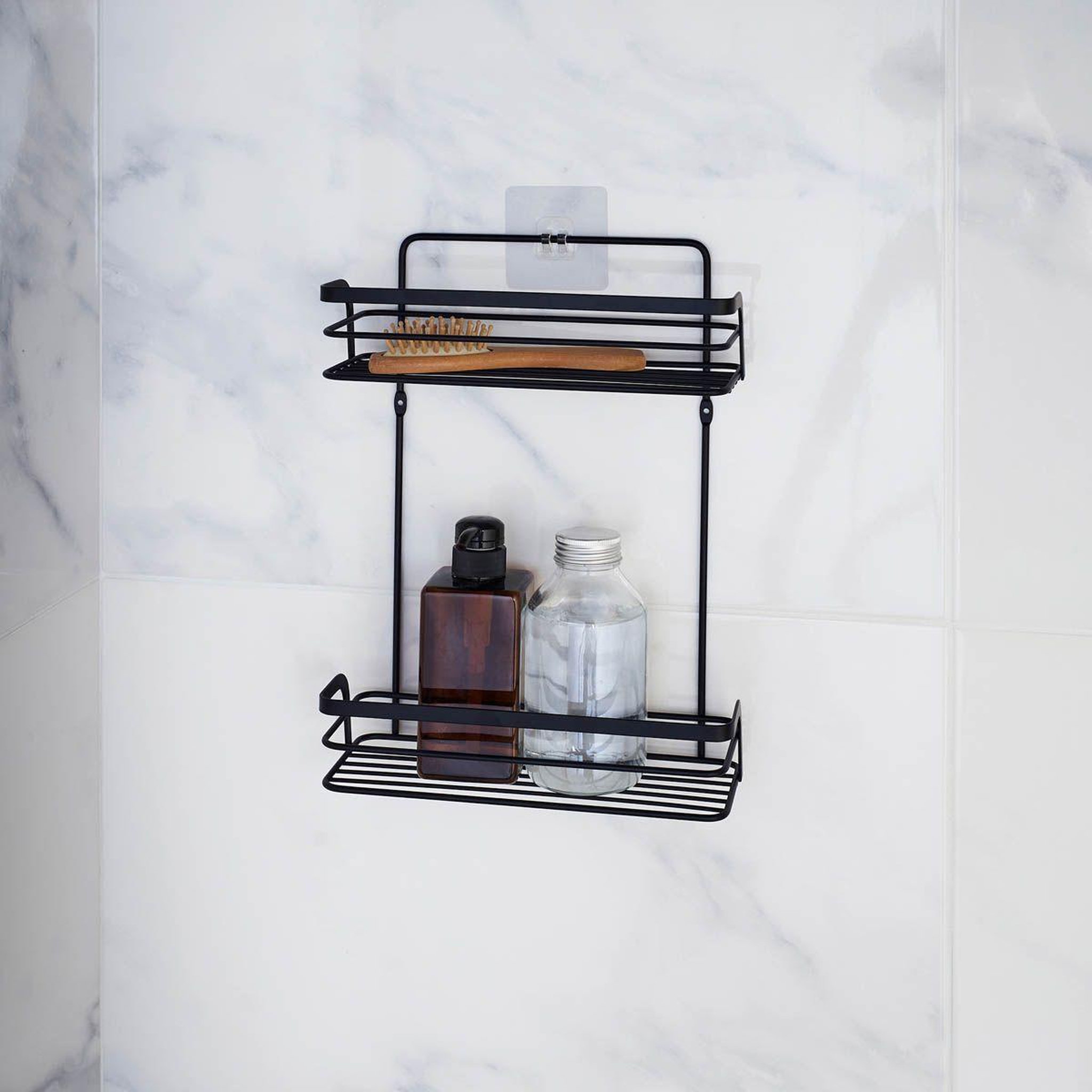 Voir la diapositive 3 : Douceur d'Intérieur Serviteur de douche 2 niveaux  filaire premium  35cm noir