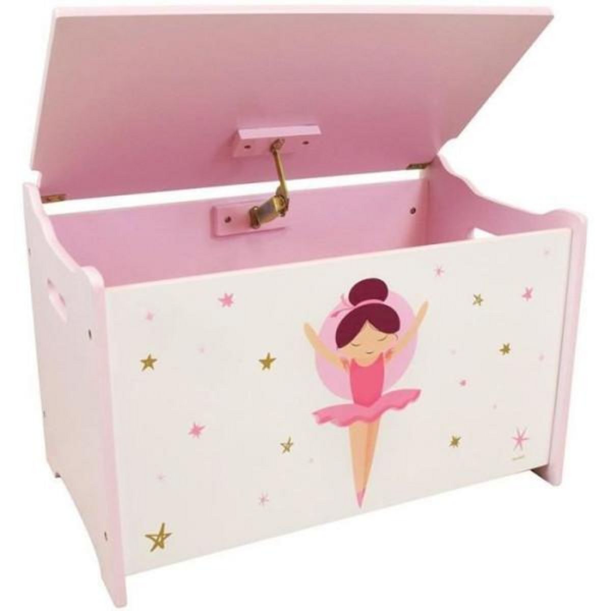 Fun House Coffret a jouets en bois - Danseuse Ballerine - FUN HOUSE - H.40 x L.58 x P.36 cm