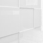 KASALINEA Buffet haut blanc laqué brillant DOMINOS-L 121 x P 42 x H 111 cm- Blanc