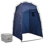 VIDAXL Toilette portable de camping avec tente 10+10 L