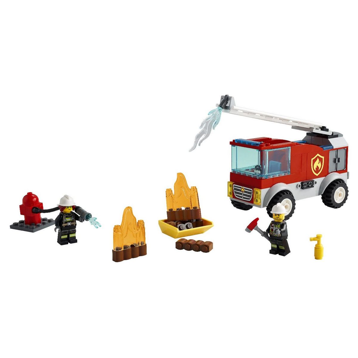 LEGO City 60280 Le Camion des Pompiers avec Échelle, Jouet Éducatif, Minifigurine, Véhicule