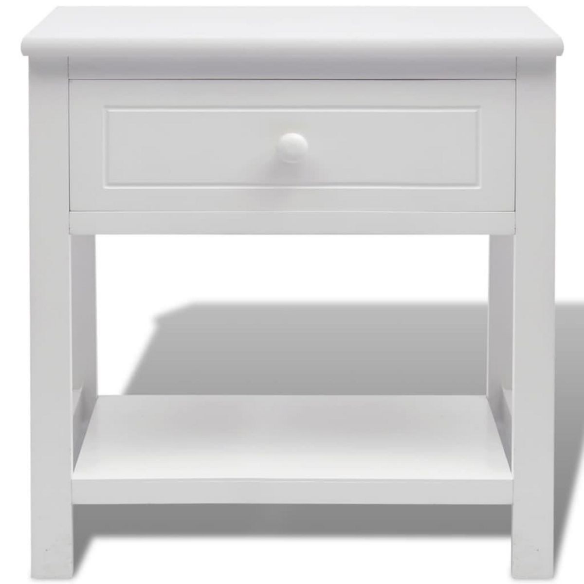 VIDAXL Table de chevet Bois Blanc
