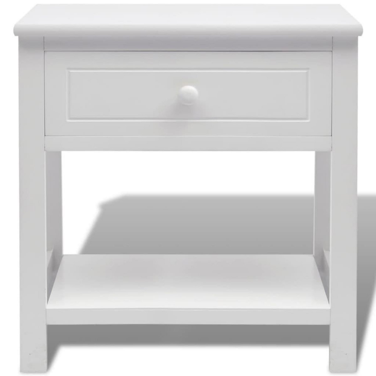 VIDAXL Table de chevet Bois Blanc