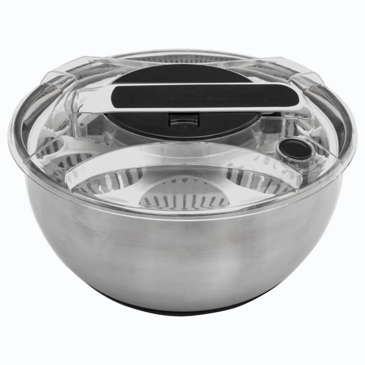 SECRET DE GOURMET Essoreuse à salade en inox - 3,5 L - Argent